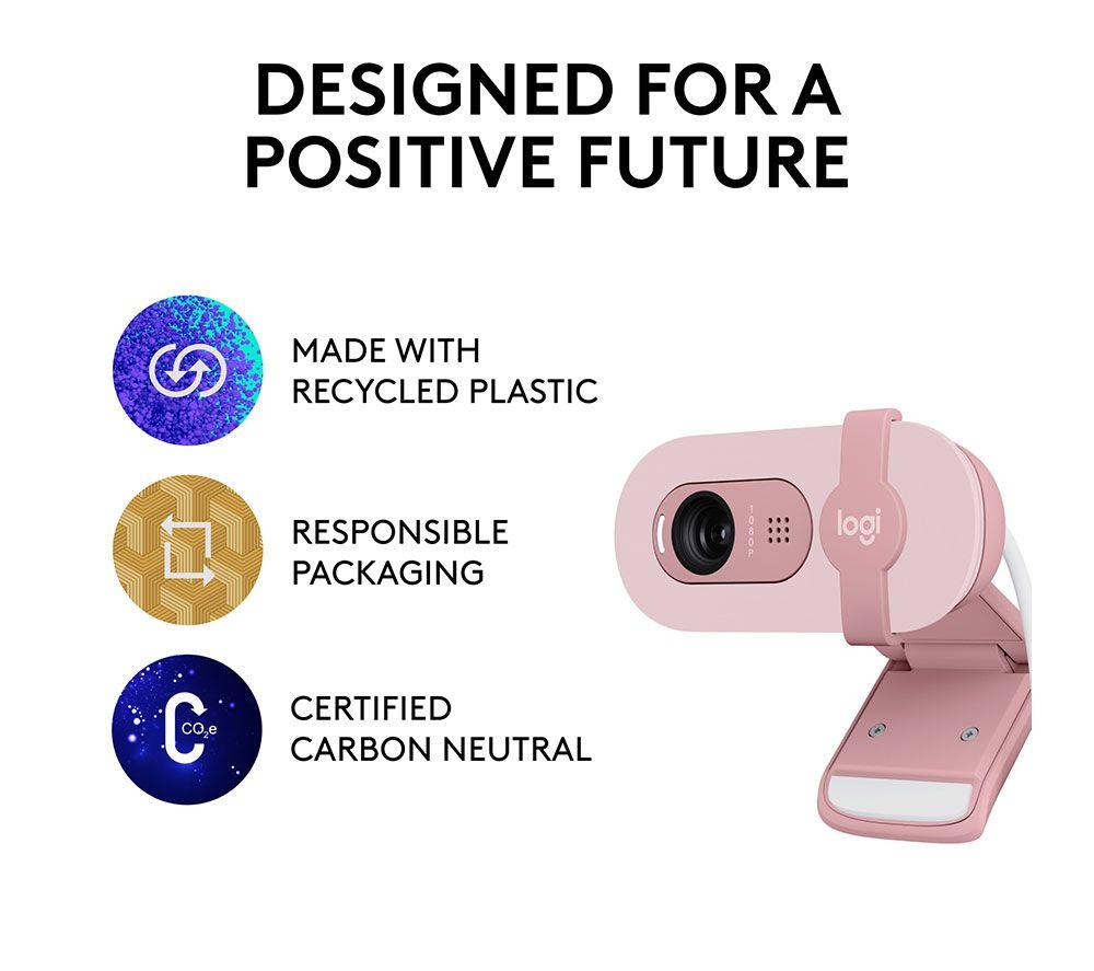 LOGITECH Brio 100 Full HD Webcam - Rose image number 9 of 9