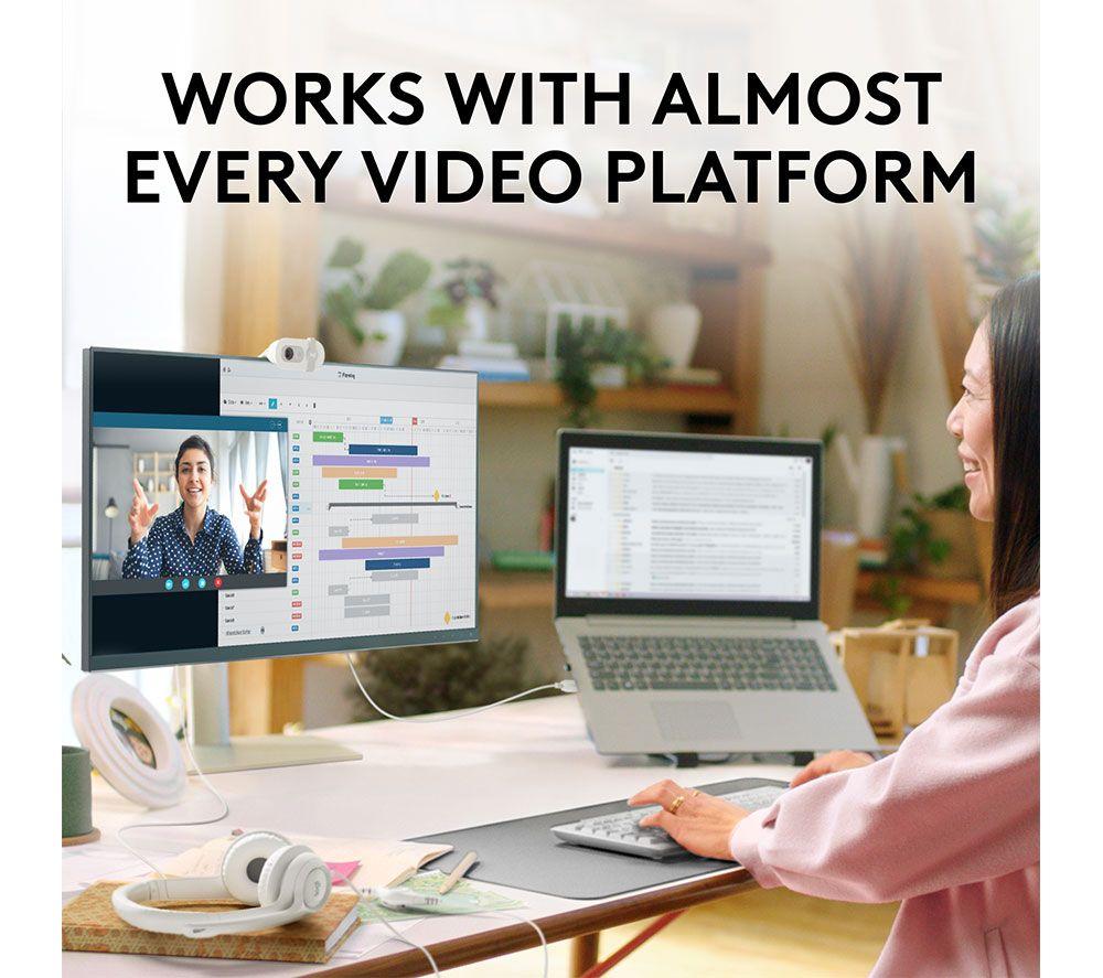 LOGITECH Brio 100 Full HD Webcam - White image number 7 of 9