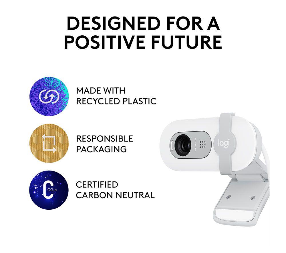 LOGITECH Brio 100 Full HD Webcam - White image number 9 of 9
