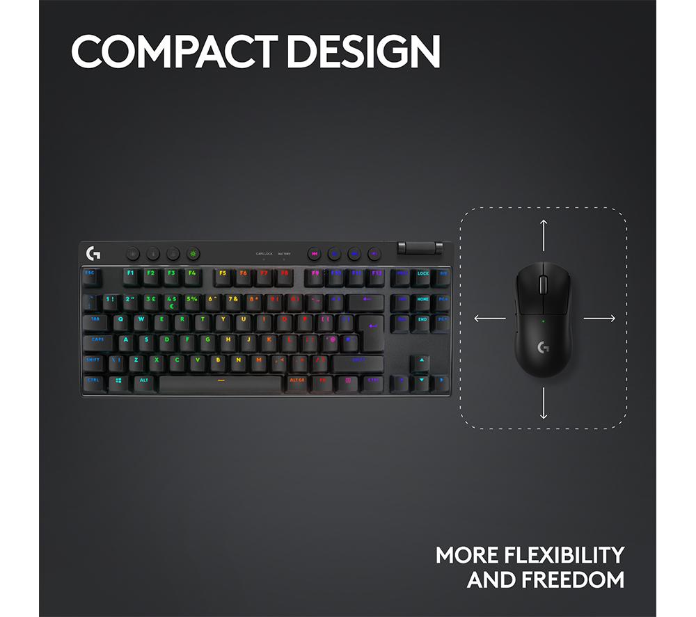 LOGITECH G Pro X TKL LIGHTSPEED Wireless Gaming Keyboard - Black image number 7 of 9