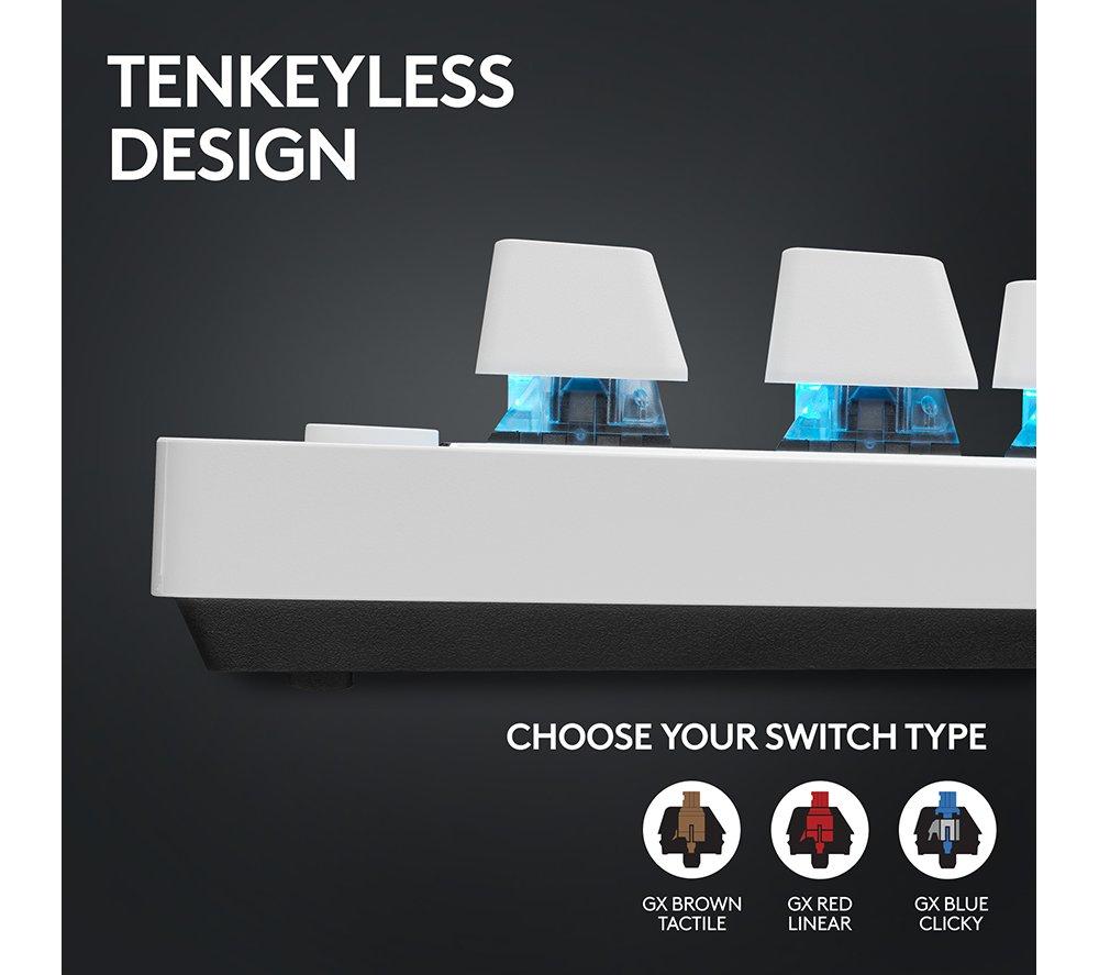 LOGITECH G Pro X TKL LIGHTSPEED Wireless Gaming Keyboard - White image number 4 of 10