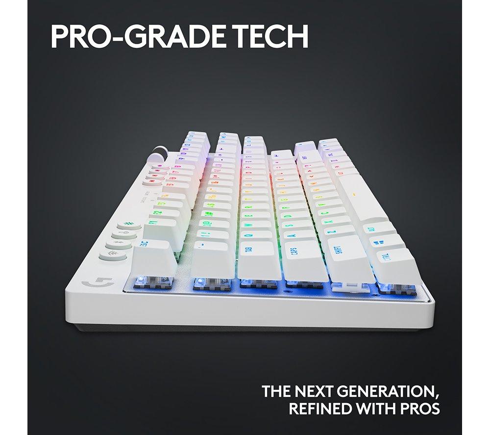 LOGITECH G Pro X TKL LIGHTSPEED Wireless Gaming Keyboard - White image number 8 of 10