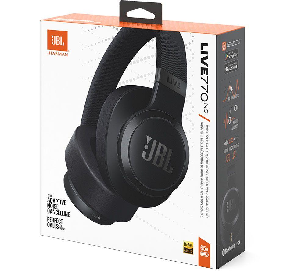 JBL Live 770NC Wireless Bluetooth Noise-Cancelling Headphones - Black image number 9 of 9