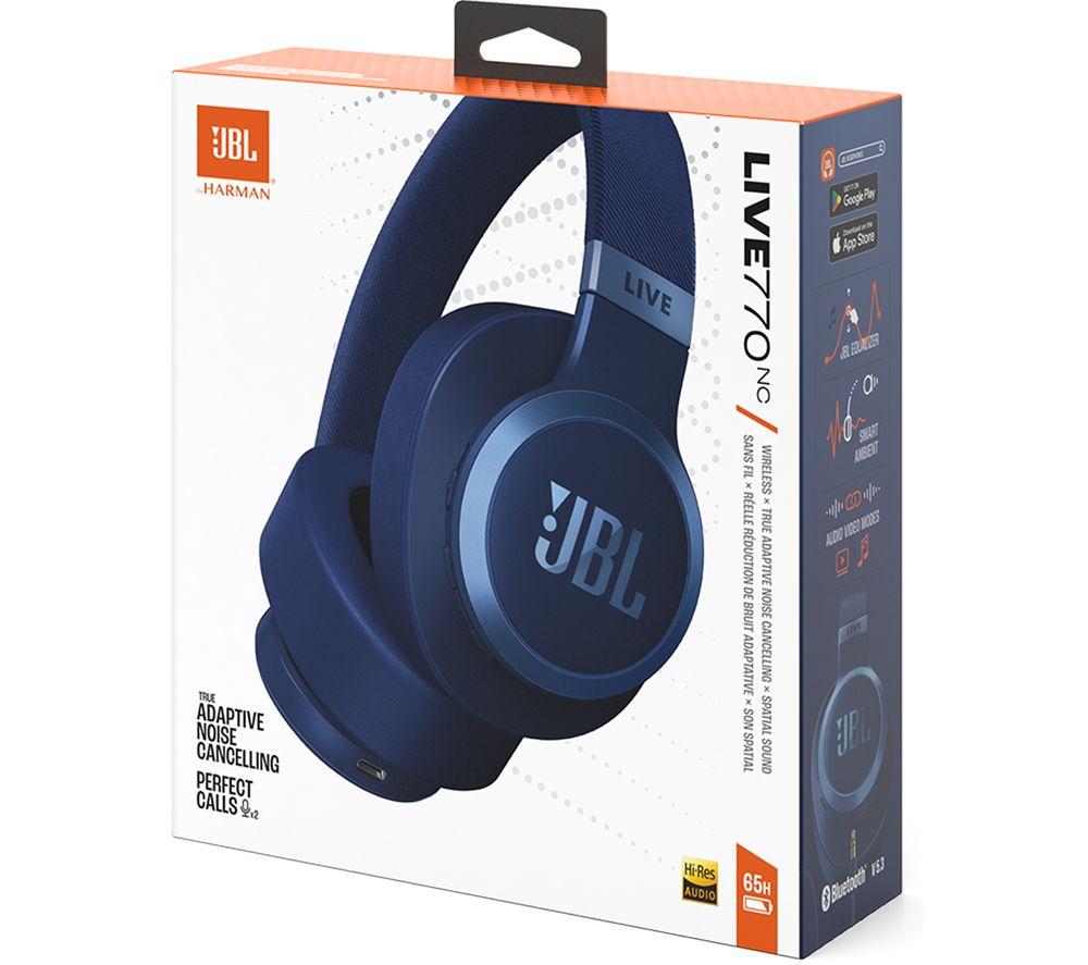 JBL Live 770NC Wireless Bluetooth Noise-Cancelling Headphones - Blue image number 10 of 10