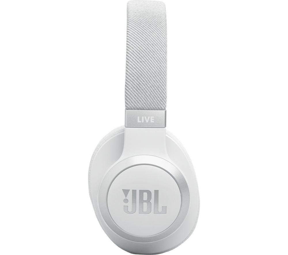 JBL Live 770NC Wireless Bluetooth Noise-Cancelling Headphones - White image number 3 of 10