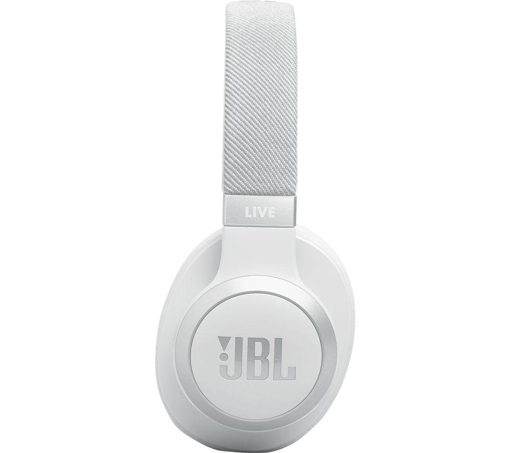 JBL Live 770NC Wireless Bluetooth Noise-Cancelling Headphones - White image number 4 of 10