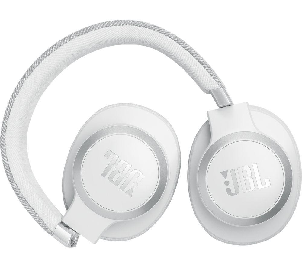 JBL Live 770NC Wireless Bluetooth Noise-Cancelling Headphones - White image number 6 of 10