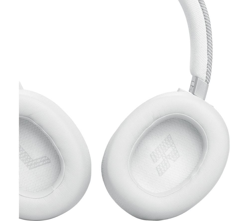 JBL Live 770NC Wireless Bluetooth Noise-Cancelling Headphones - White image number 8 of 10