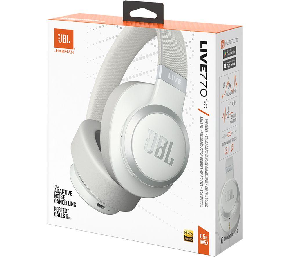 JBL LIVE ワイヤレスヘッドフォン ホワイト Buy JBL Live 770NC Wireless Bluetooth Noise-Cancelling Headphones