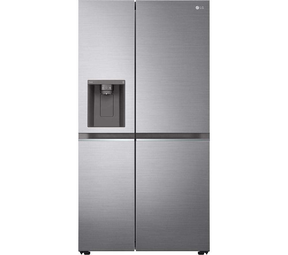 LG NatureFRESH GSLV70PZTD American-Style Smart Fridge Freezer - Shiny Steel, Silver/Grey