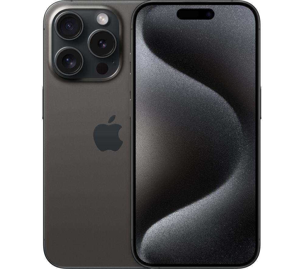 APPLE iPhone 15 Pro - 128 GB, Black Titanium, Black
