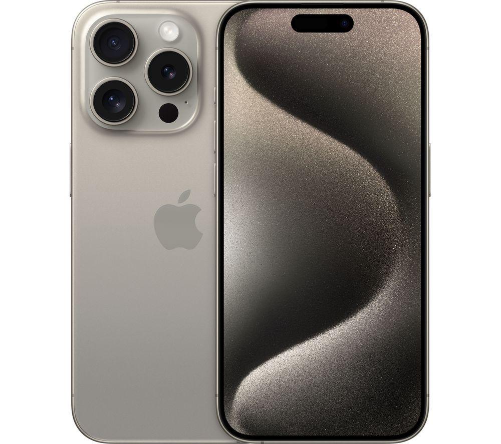 APPLE iPhone 15 Pro - 128 GB, Natural Titanium, Silver/Grey