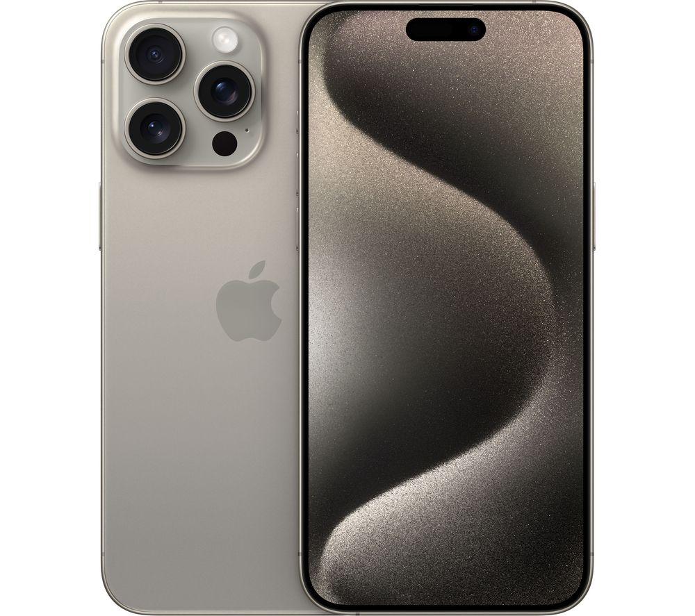 APPLE iPhone 15 Pro Max - 512 GB, Natural Titanium, Silver/Grey