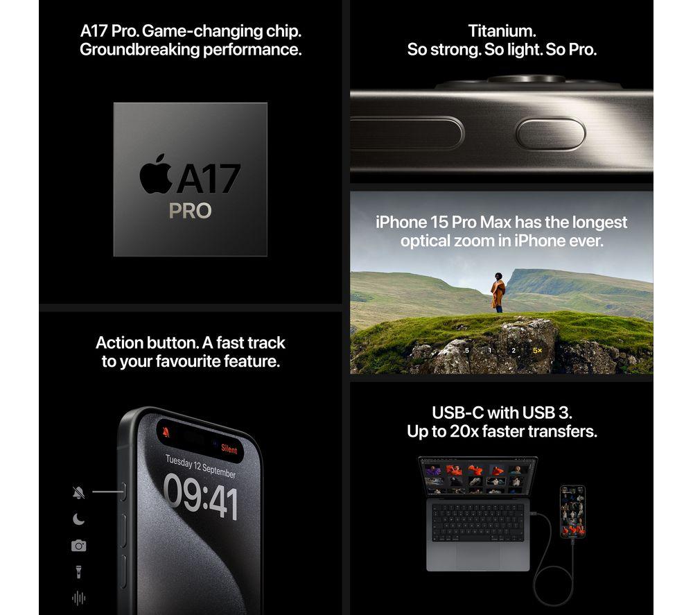 Buy iPhone 15 Pro Max 256GB White Titanium - Apple