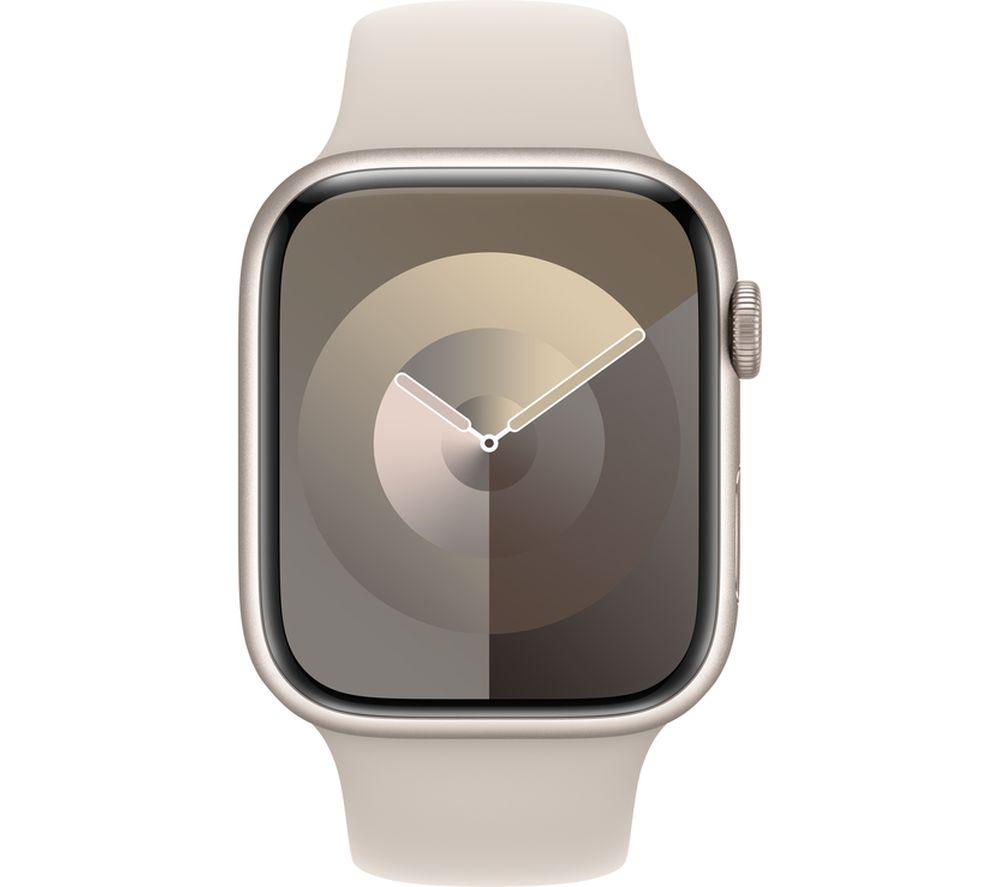 APPLE Watch Series 9 Cellular - 45 mm Starlight Aluminium Case with Starlight Sport Band, S/M image number 2 of 7