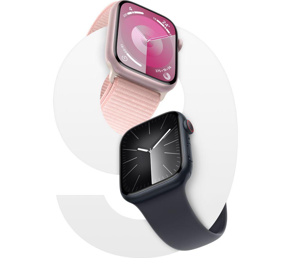 APPLE Watch Series 9 Cellular - 45 mm Starlight Aluminium Case with Starlight Sport Band, S/M image number 6 of 7