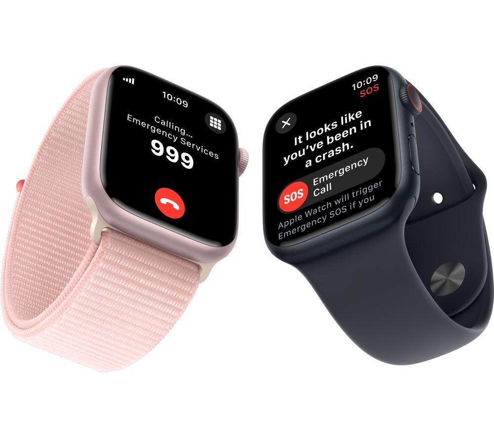 APPLE Watch Series 9 Cellular - 45 mm Starlight Aluminium Case with Starlight Sport Band, S/M image number 7 of 7