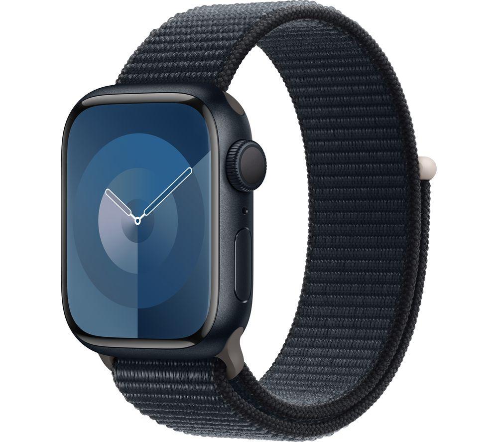 APPLE Watch Series 9 41 mm Midnight Aluminium Case with Midnight Sport Loop