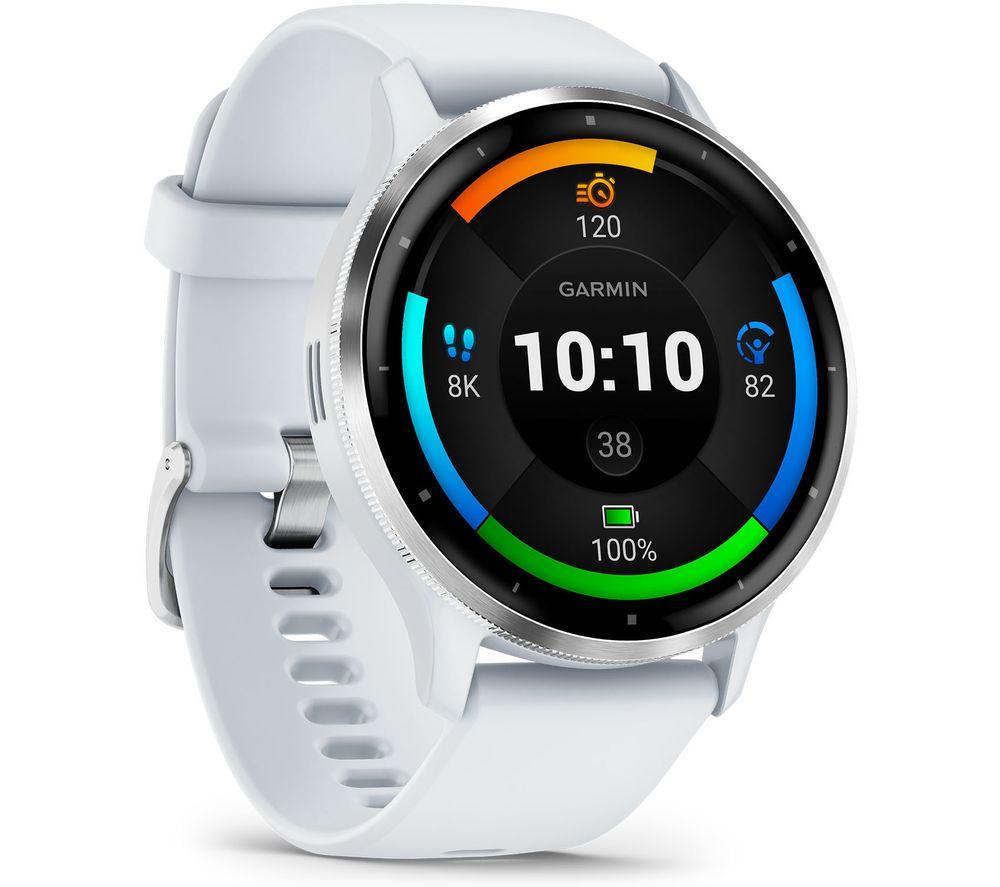 GARMIN Venu 3 - Silver & Whitestone, Silver/Grey,White