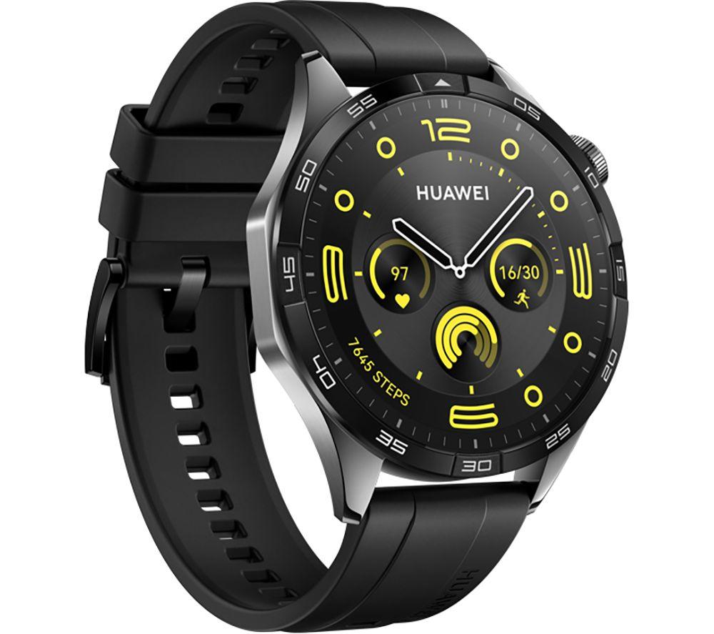 HUAWEI Watch GT 4 - Black, Rubber Strap, 46 mm, Black