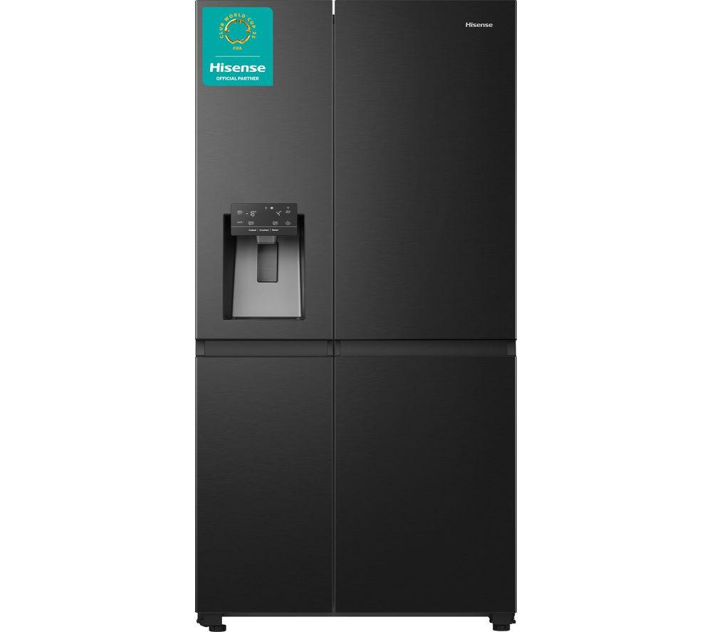 HISENSE PureFlat RS818N4IFE American-Style Smart Fridge Freezer - Black Stainless Steel