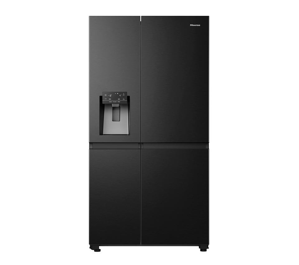 HISENSE PureFlat Infinite RS818N4IFE American-Style Smart Fridge Freezer - Black Stainless Steel