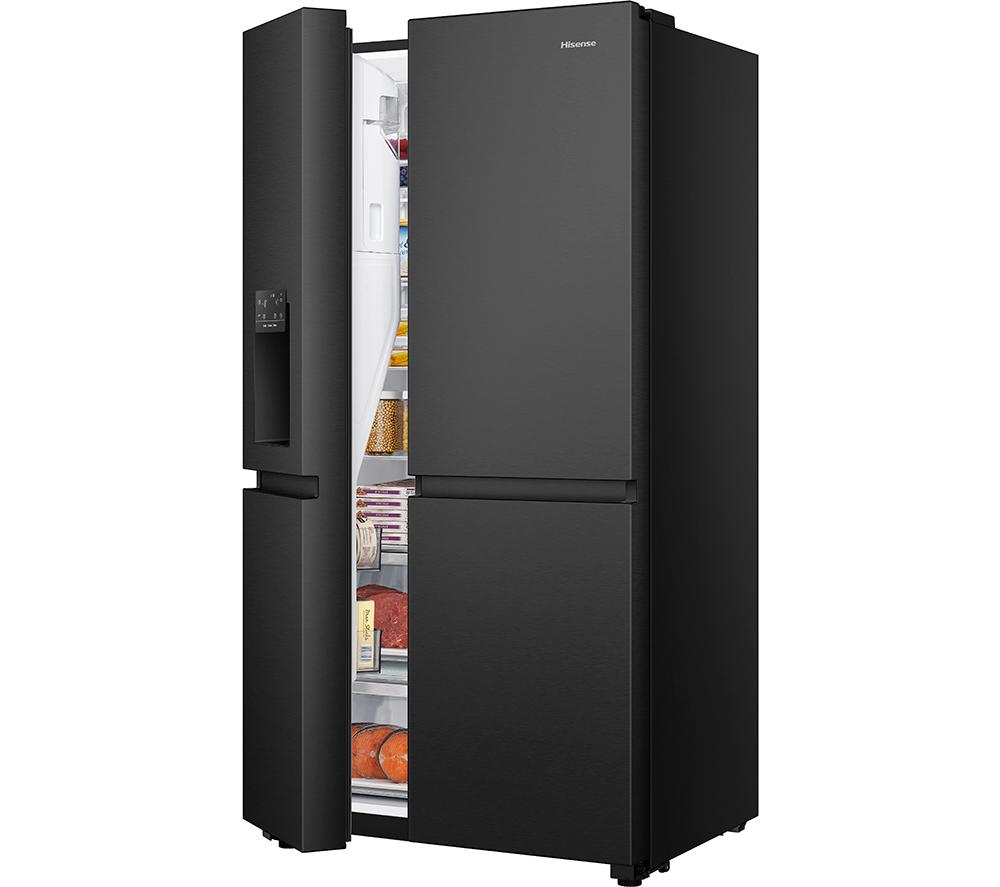HISENSE PureFlat Infinite RS818N4IFE American-Style Smart Fridge Freezer - Black Stainless Steel image number 11 of 13