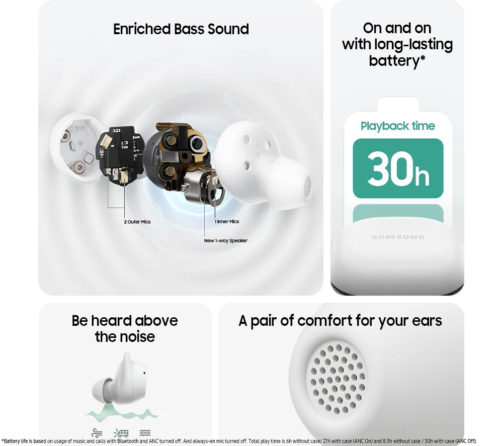 Galaxy buds battery time new arrivals