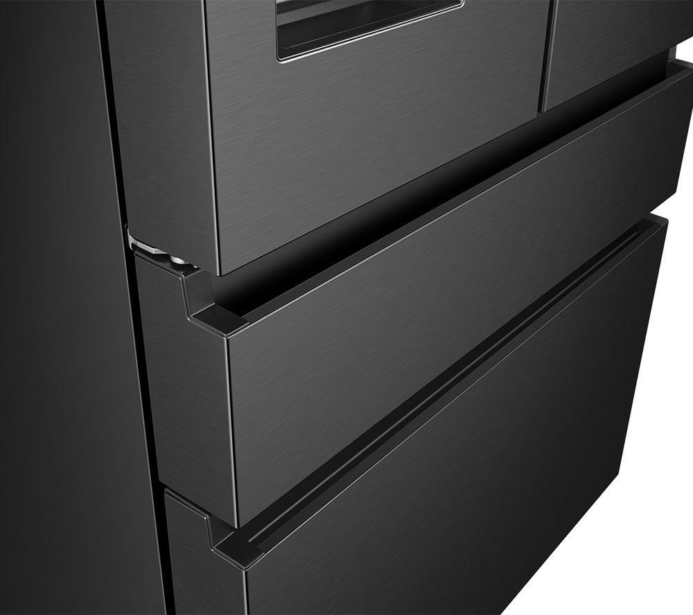 HISENSE PureFlat RF728N4SBFE Smart Fridge Freezer - Black Stainless Steel image number 4 of 12