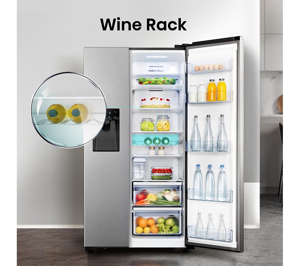 HISENSE PureFlat RS694N4TIE American-Style Fridge Freezer - Stainless Steel image number 7 of 14