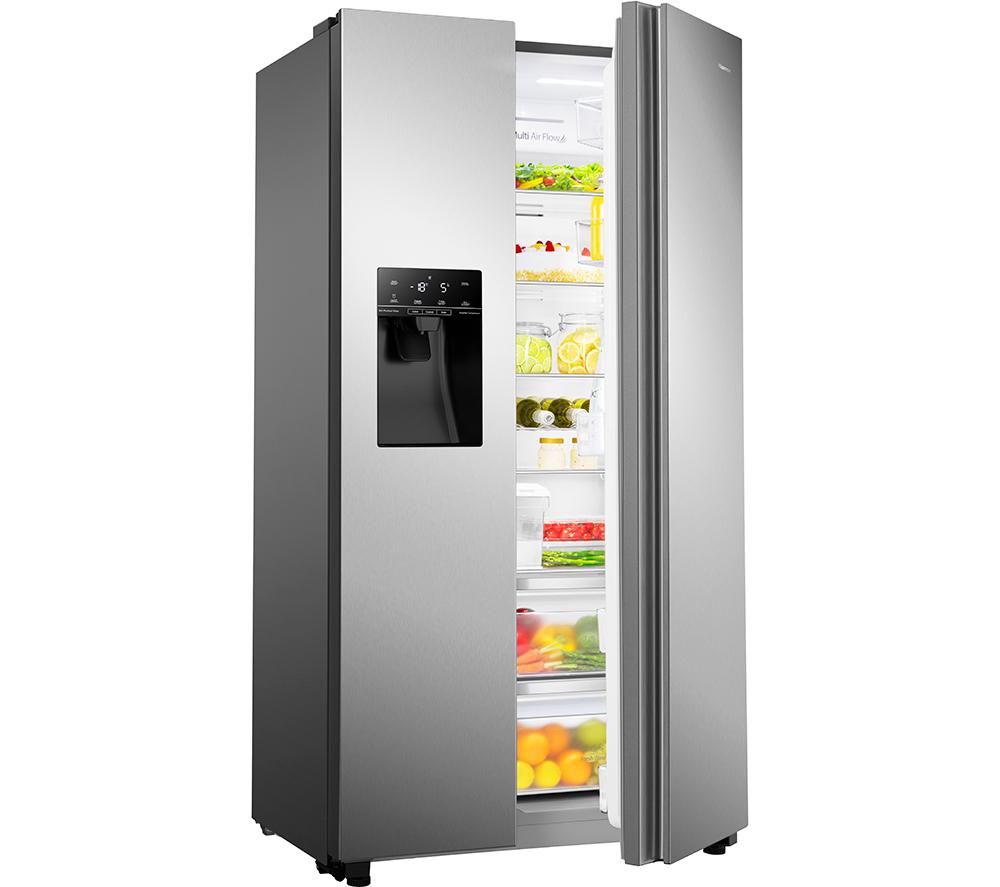 HISENSE PureFlat RS694N4TIE American-Style Fridge Freezer - Stainless Steel image number 11 of 14