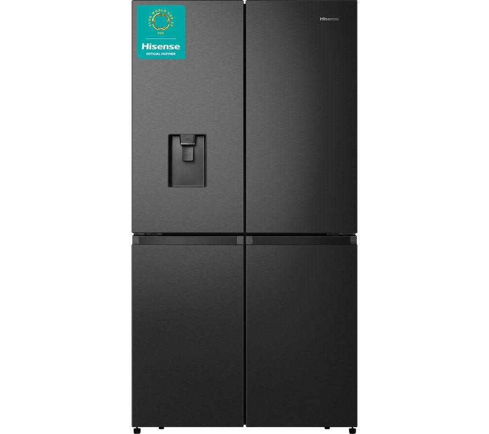 HISENSE PureFlat RQ758N4SWFE Smart Fridge Freezer - Black Stainless Steel