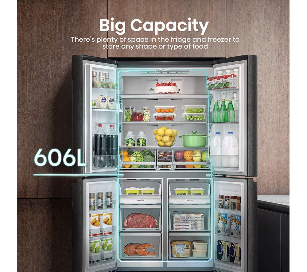 HISENSE PureFlat RQ758N4SWFE Smart Fridge Freezer - Black Stainless Steel image number 2 of 15