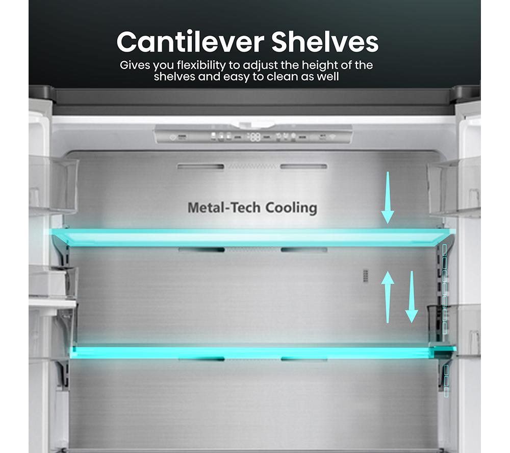 HISENSE PureFlat RQ758N4SWSE Smart Fridge Freezer - Stainless Steel image number 4 of 16