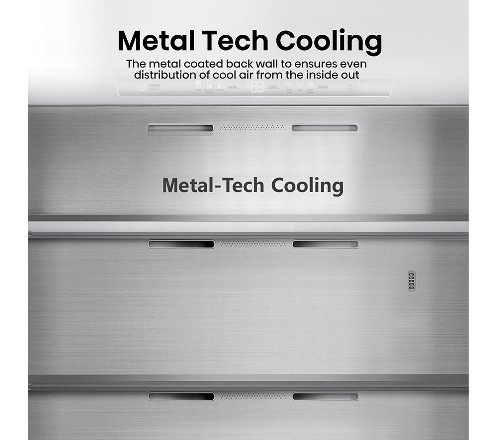 HISENSE PureFlat RQ758N4SWSE Smart Fridge Freezer - Stainless Steel image number 5 of 16
