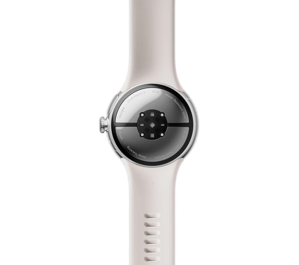 GOOGLE Pixel Watch 2 4G with Google Assistant - Silver, Porcelain Strap
