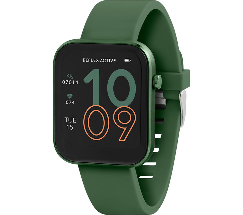 REFLEX ACTIVE Series 12 Smart Watch - Green, Silicone Strap, Green