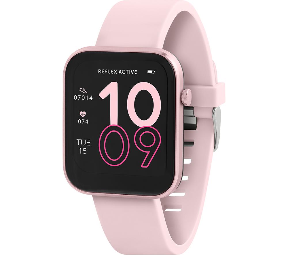REFLEX ACTIVE Series 12 Smart Watch - Pink, Silicone Strap, Pink