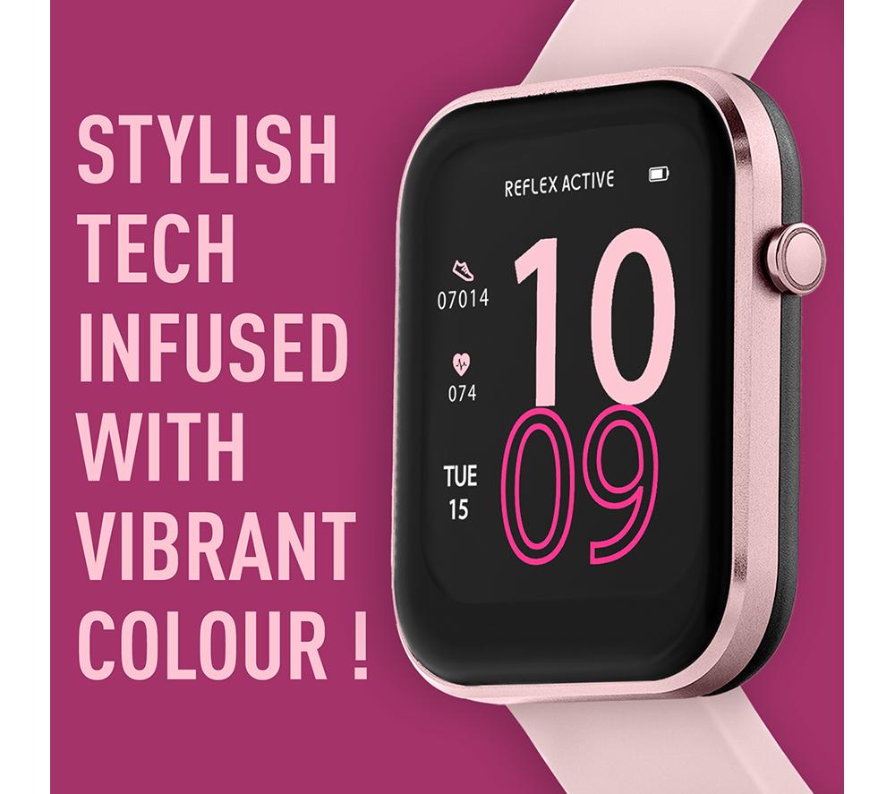 REFLEX ACTIVE Series 12 Smart Watch - Pink, Silicone Strap - image 3