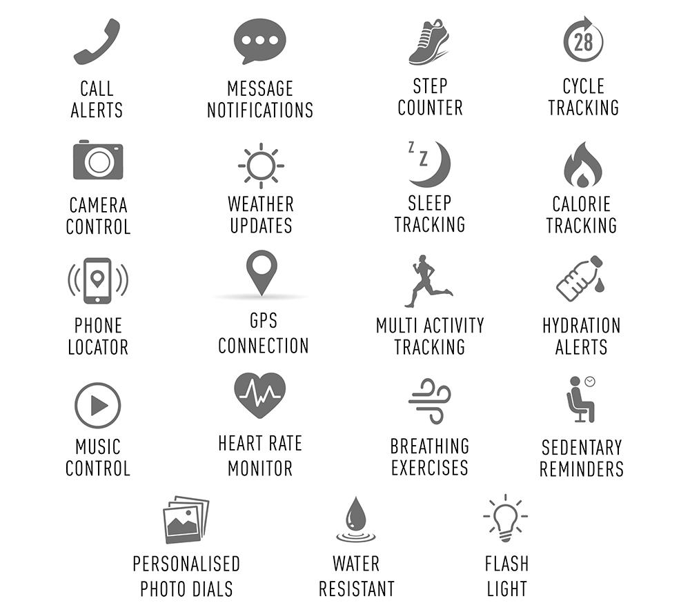REFLEX ACTIVE Series 12 Smart Watch - Berry, Silicone Strap image number 5 of 7