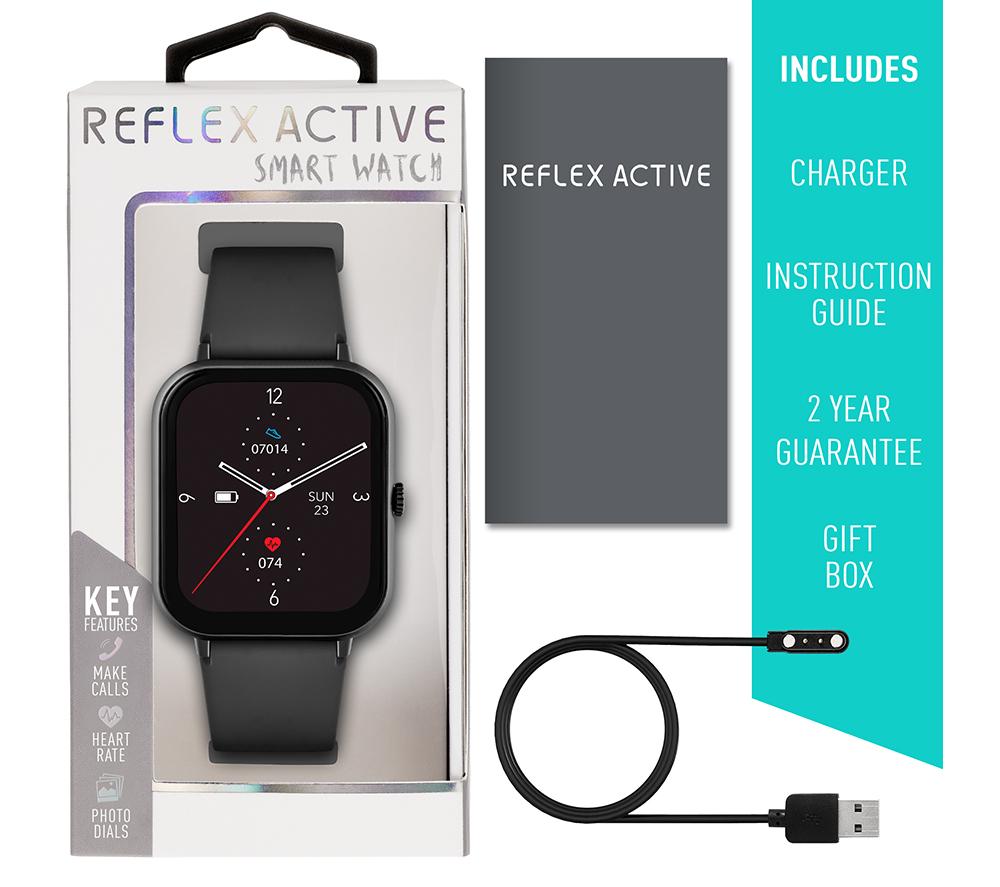 REFLEX ACTIVE Series 23 Smart Watch - Black, Silicone Strap image number 5 of 6