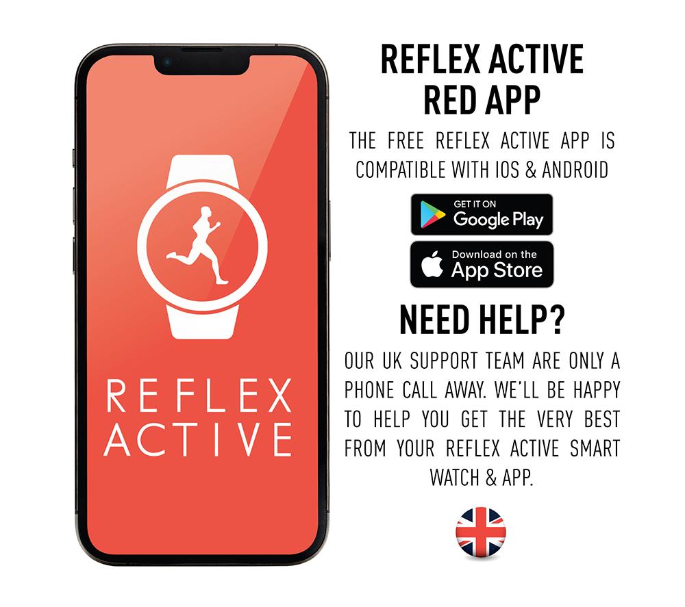 REFLEX ACTIVE Series 23 Smart Watch - Black, Silicone Strap image number 6 of 6