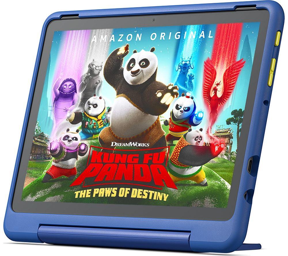 AMAZON Fire HD Pro 10.1 Kids (ages 6-12) Tablet (2023) - 32 GB, Nebula, Patterned,Blue