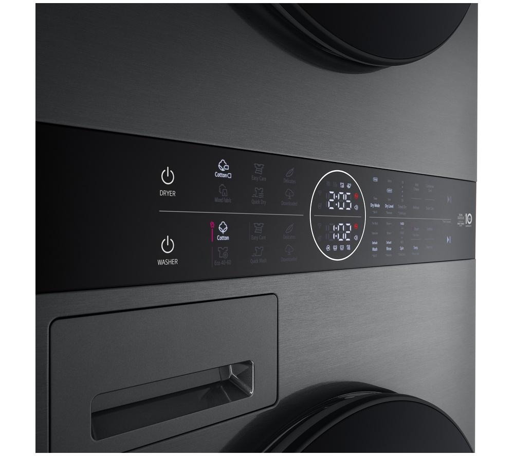 LG WashTower WT1210BBTN1 WiFi-enabled 12 kg Washer Dryer - Black image number 15 of 20