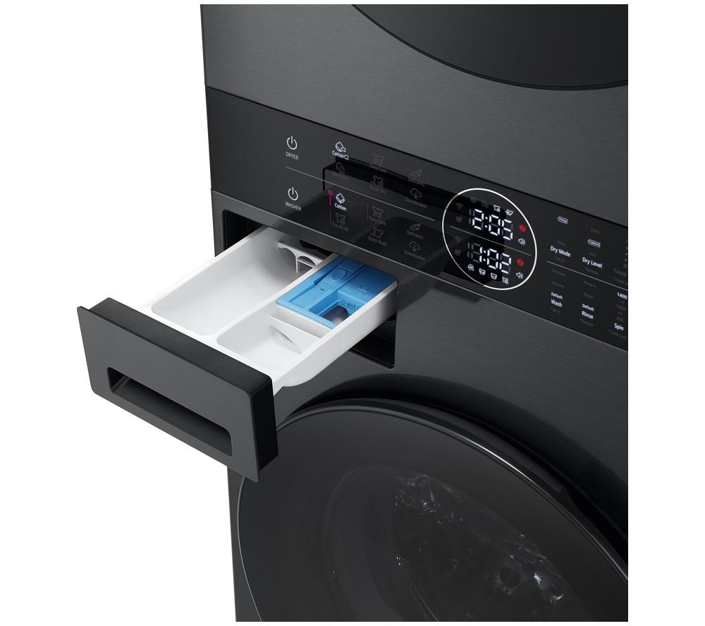 LG WashTower WT1210BBTN1 WiFi-enabled 12 kg Washer Dryer - Black image number 16 of 20