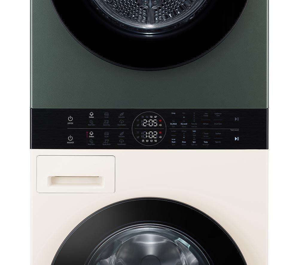 LG WashTower AI Direct Drive WT1210NBTN1 WiFi-enabled 12 kg Washer Dryer - Green & Beige image number 3 of 14