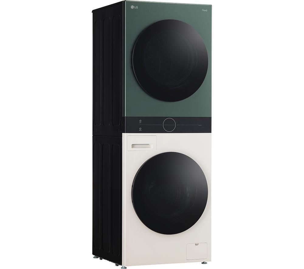 LG WashTower AI Direct Drive WT1210NBTN1 WiFi-enabled 12 kg Washer Dryer - Green & Beige image number 10 of 14