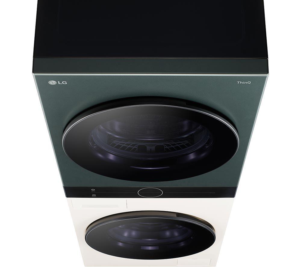 LG WashTower AI Direct Drive WT1210NBTN1 WiFi-enabled 12 kg Washer Dryer - Green & Beige image number 13 of 14