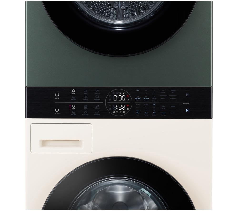 LG WashTower AI Direct Drive WT1210NBTN1 WiFi-enabled 12 kg Washer Dryer - Green & Beige image number 15 of 20