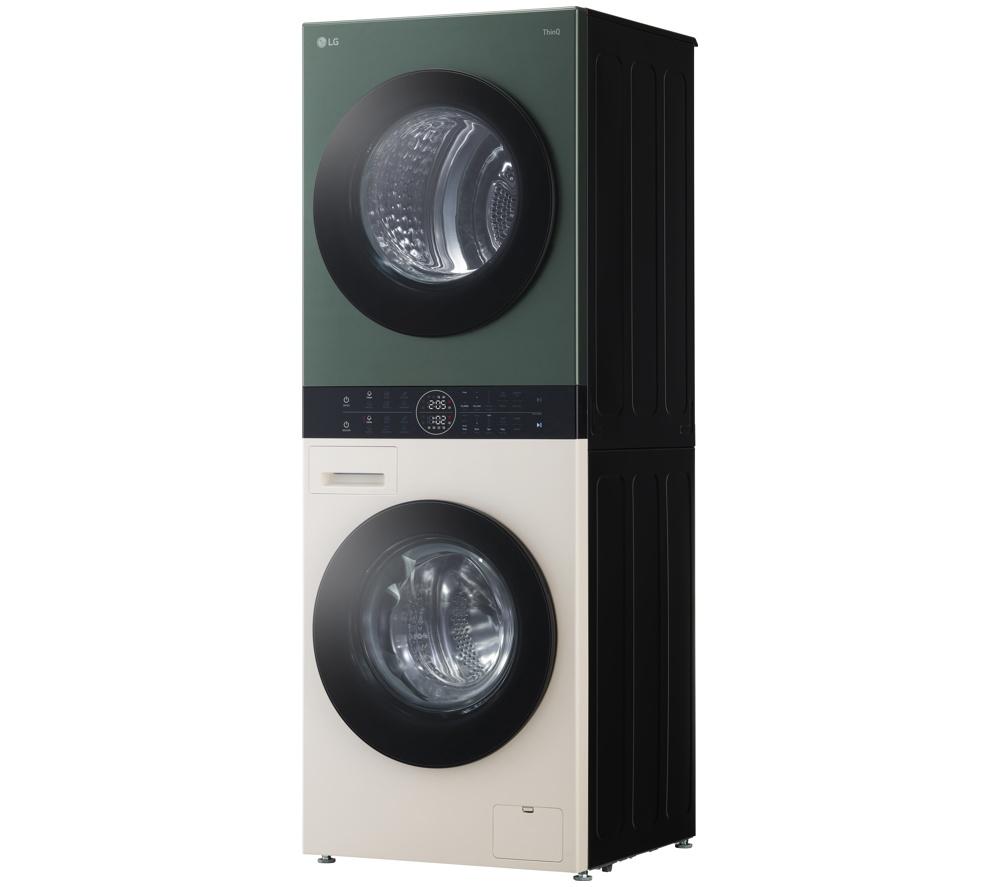 LG WashTower AI Direct Drive WT1210NBTN1 WiFi-enabled 12 kg Washer Dryer - Green & Beige image number 18 of 20